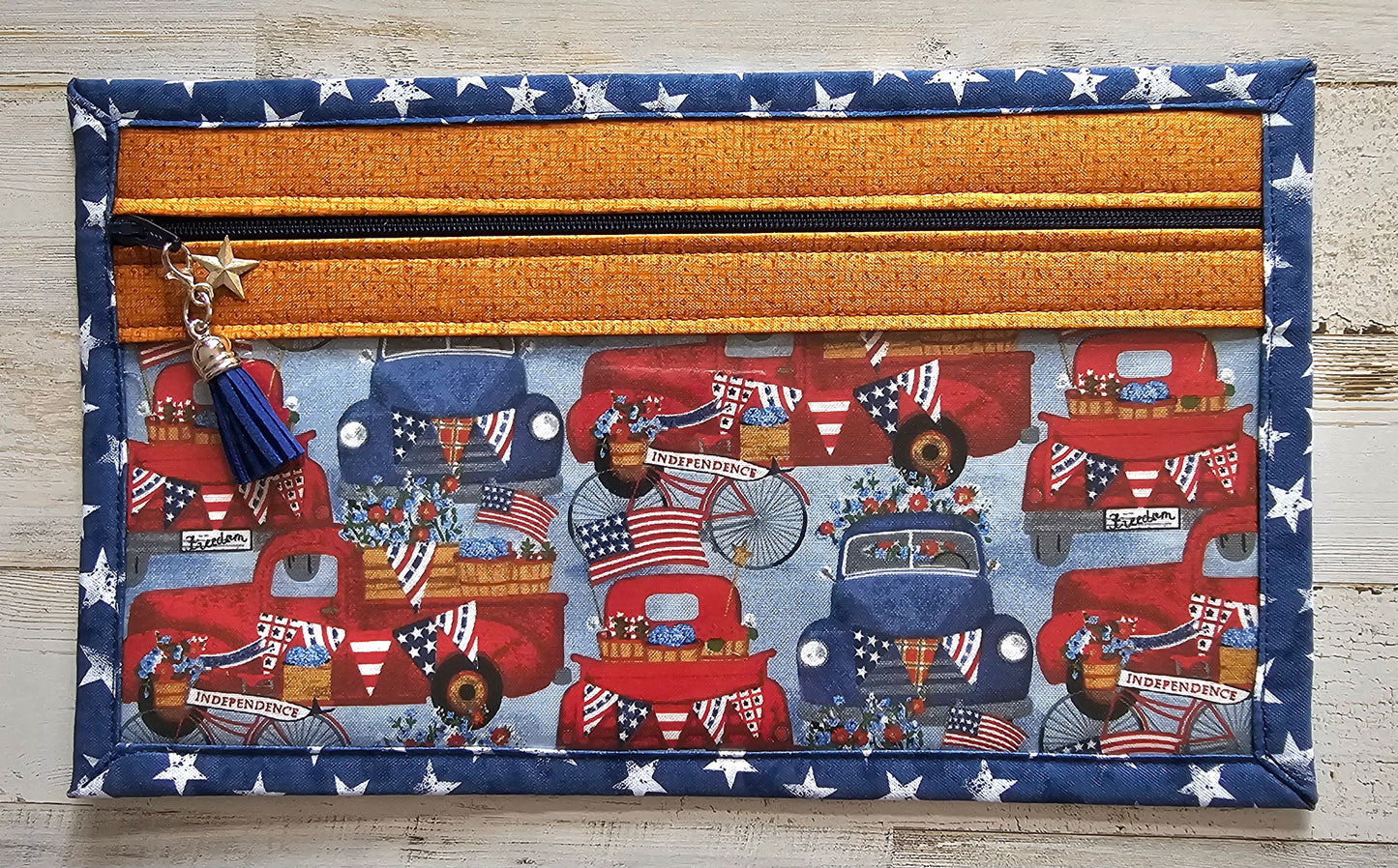 Pouch 6.5" x 11" - Patriotic Trucks