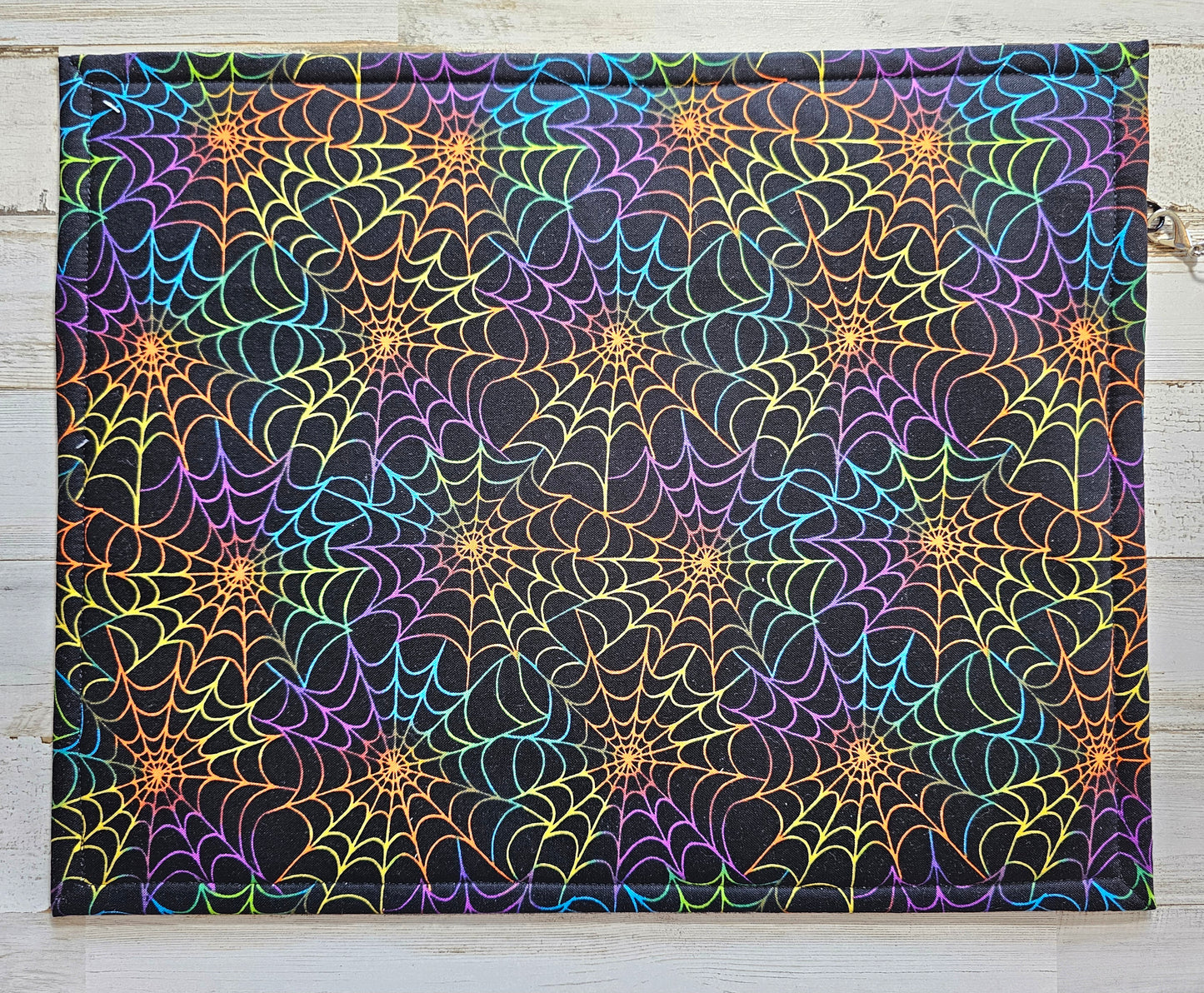 Halloween Project Bag with Ghosts and Cobwebs