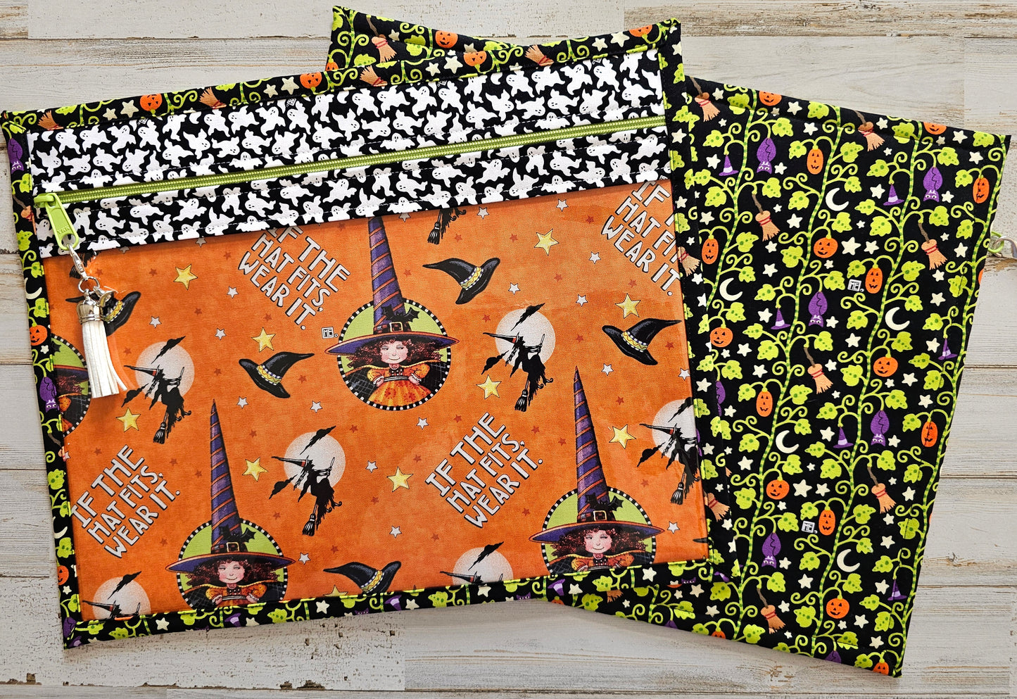 Project Bag 11" x 14" - Mary Engelbreit Halloween Fabric - Discounted