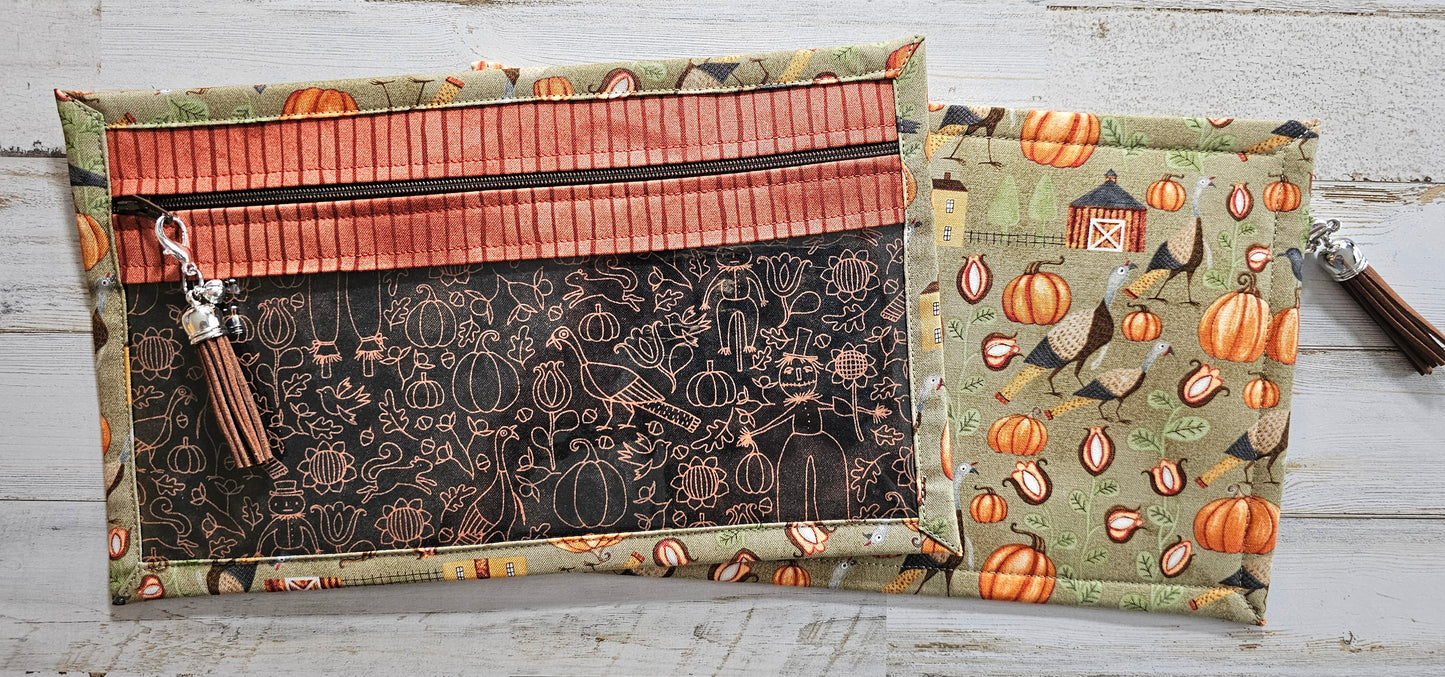 Pouch 6.5" x 11" - Teresa Kogut "Bittersweet Farm Turkeys"