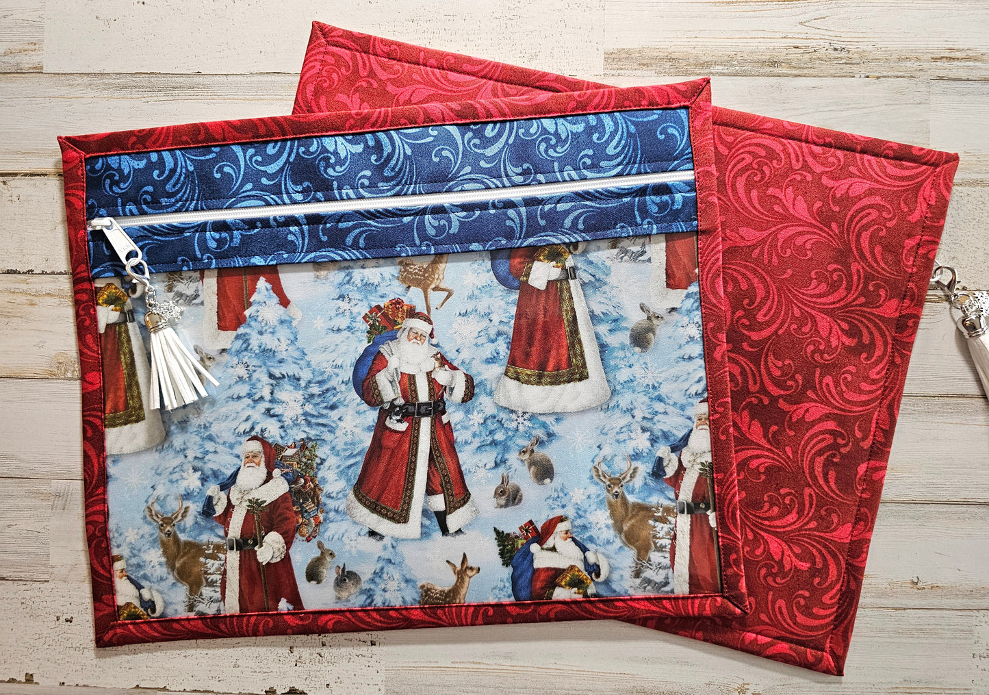 Project Bag 11" x 14" - Vinyl Front - Santa - Discounted