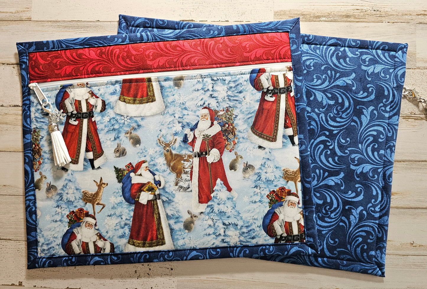 Project Bag 11" x 14" - All Cloth - Santa - Discounted