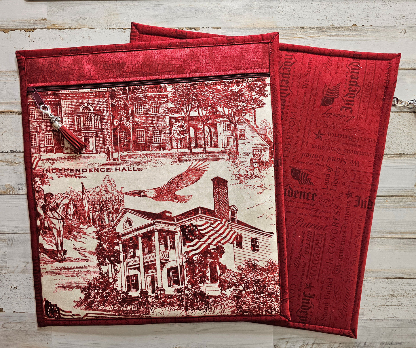 Large Project Bag - 15" x 14" - All Cloth - Patriotic