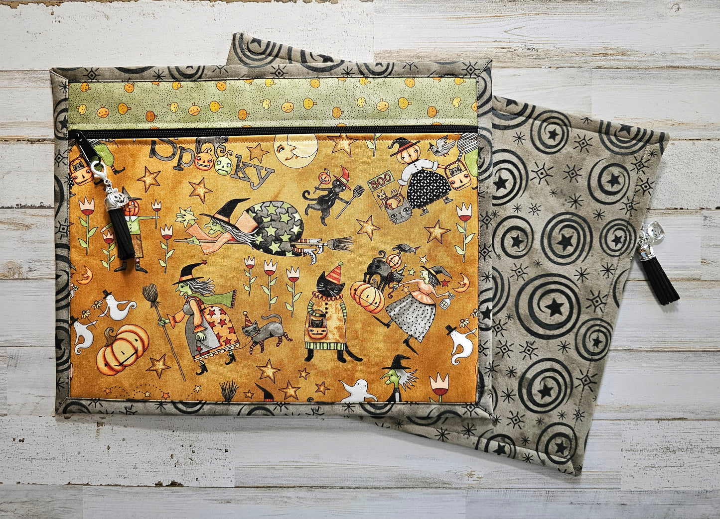 All Cloth Project Bag - 11" x 14" - Teresa Kogut "Spooky"