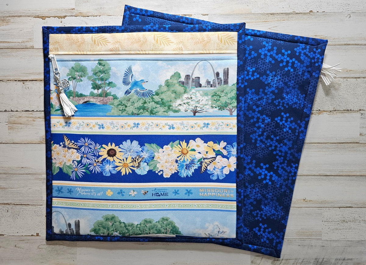 Large All Cloth Project Bag - 15" x 14" - "Missouri"