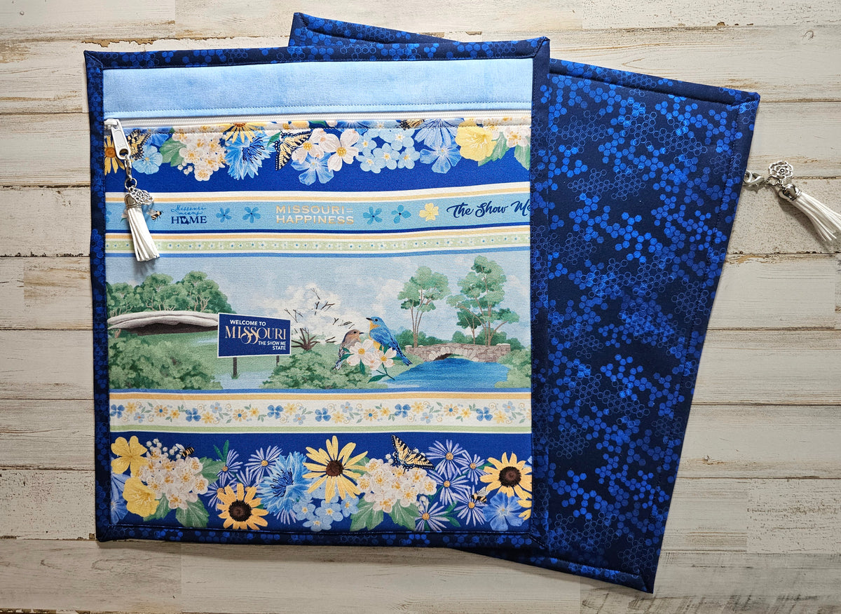 Large All Cloth Project Bag - 15" x 14" - "Missouri"