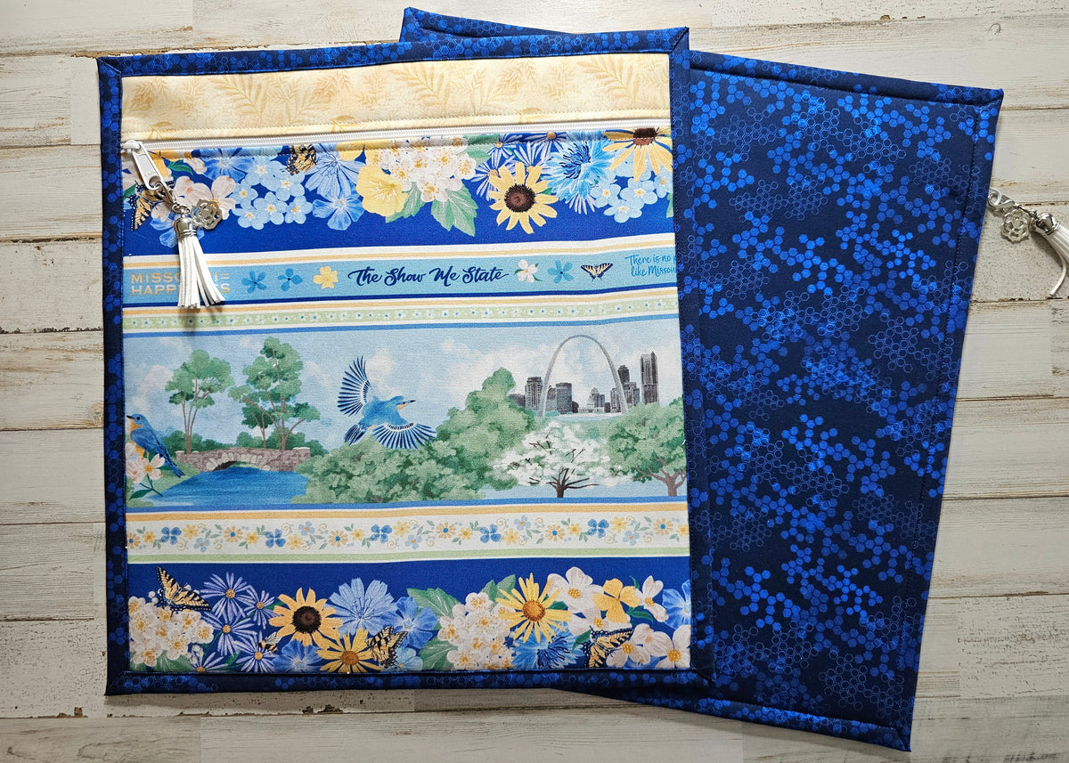 Large All Cloth Project Bag - 15" x 14" - "Missouri"