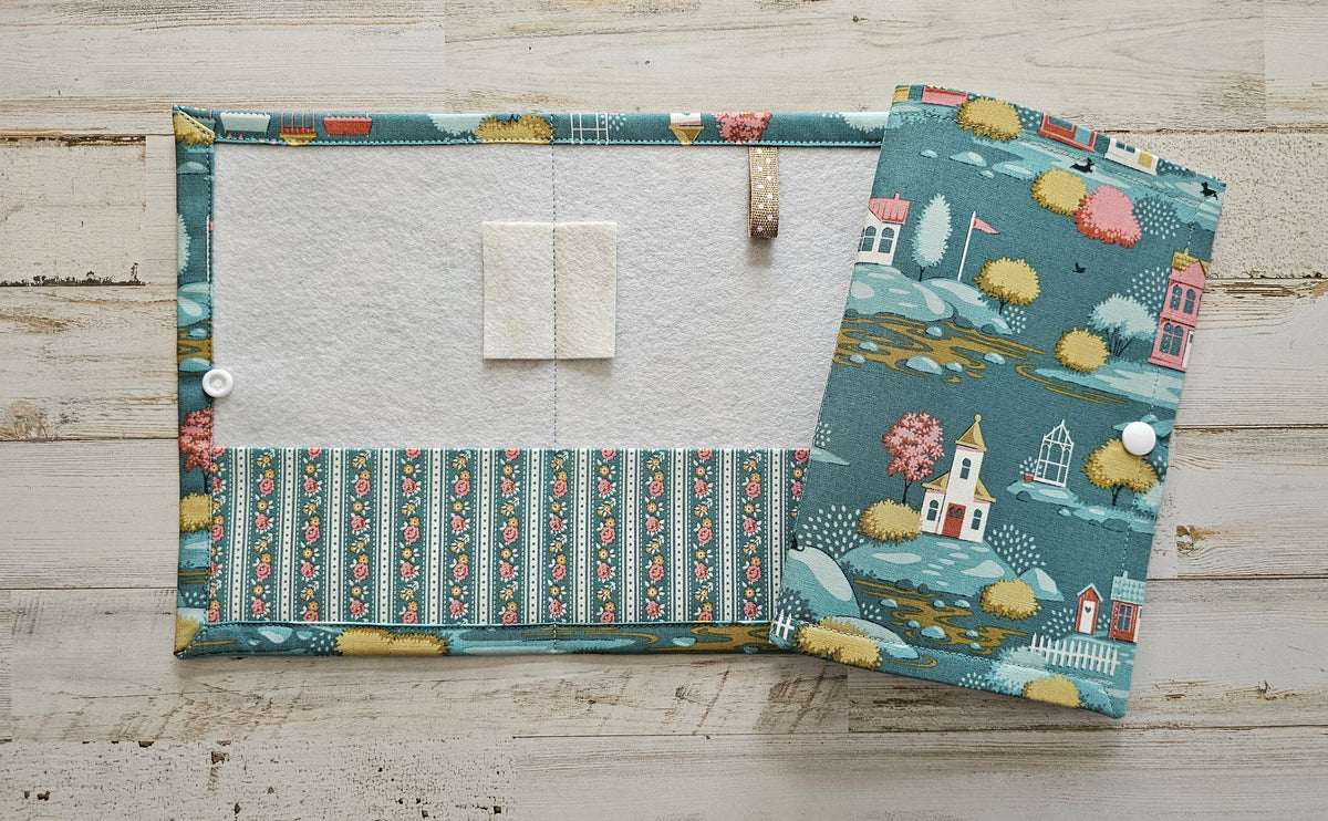 Thread Keeper - Tilda "Village Life" Teal Fabric