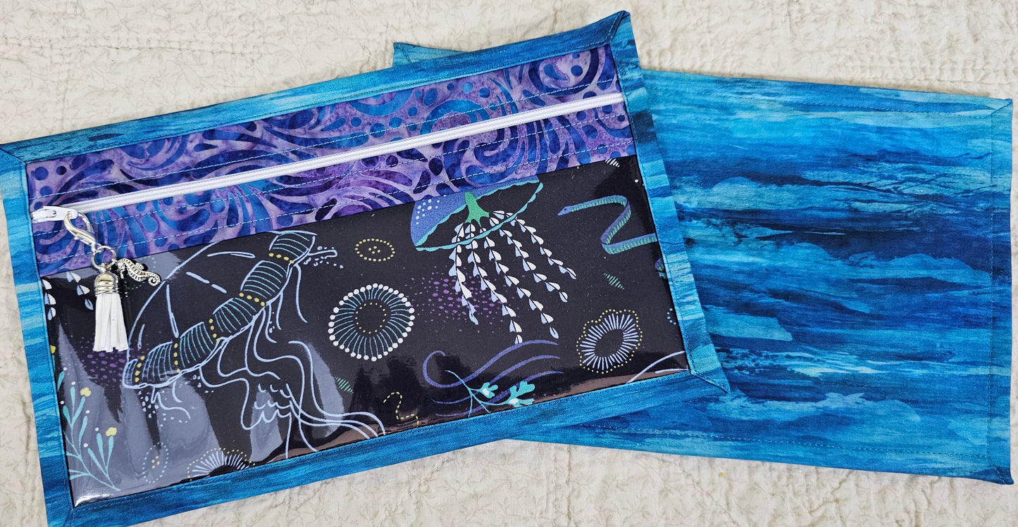 Pouch 6.5" x 11" - Sea Life- Jellyfish