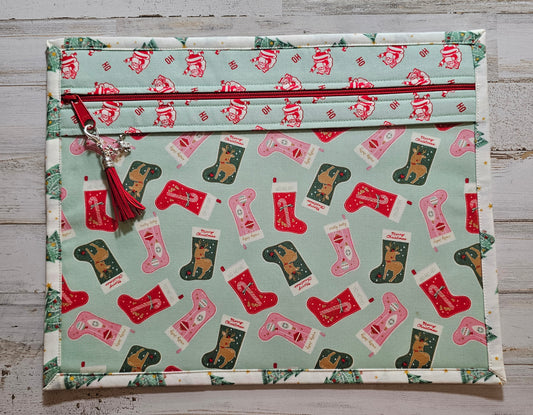 Project Bag - 11" X 14" - Christmas Stockings and Christmas Trees