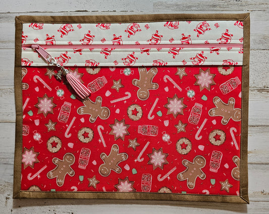 Project Bag - 11" X 14" - Gingerbread Men and Santa