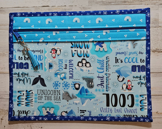 Project Bag - 11" X 14" - Winter Fun