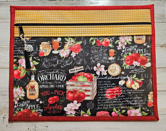 Apple Project Bag w/red back