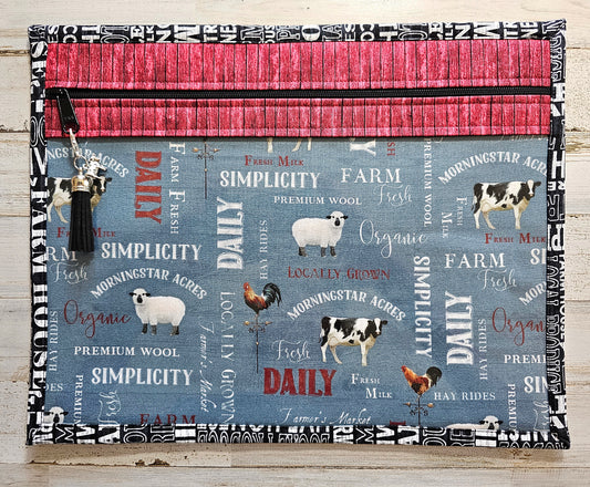 Project Bag 11" x 14" - Barns and Farm Animals with Farm Words