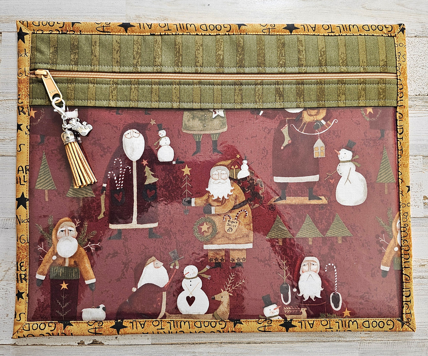 Project Bag 11" x 14" - Teresa Kogut - "Kringle" Christmas