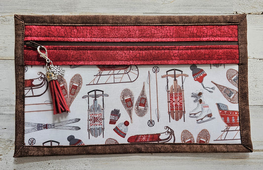 Pouch 6.5" x 11" - Winter Sleds