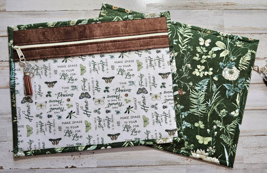 Project Bag 11" x 14" - Butterflies and Flowers