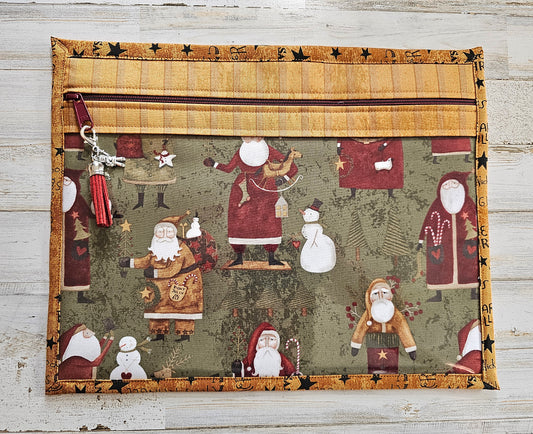 Project Bag 11" x 14" - Vinyl Front - Teresa Kogut - Santas