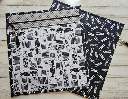 Large Project Bag - 15" x 14" - Vinyl Front - Laundry