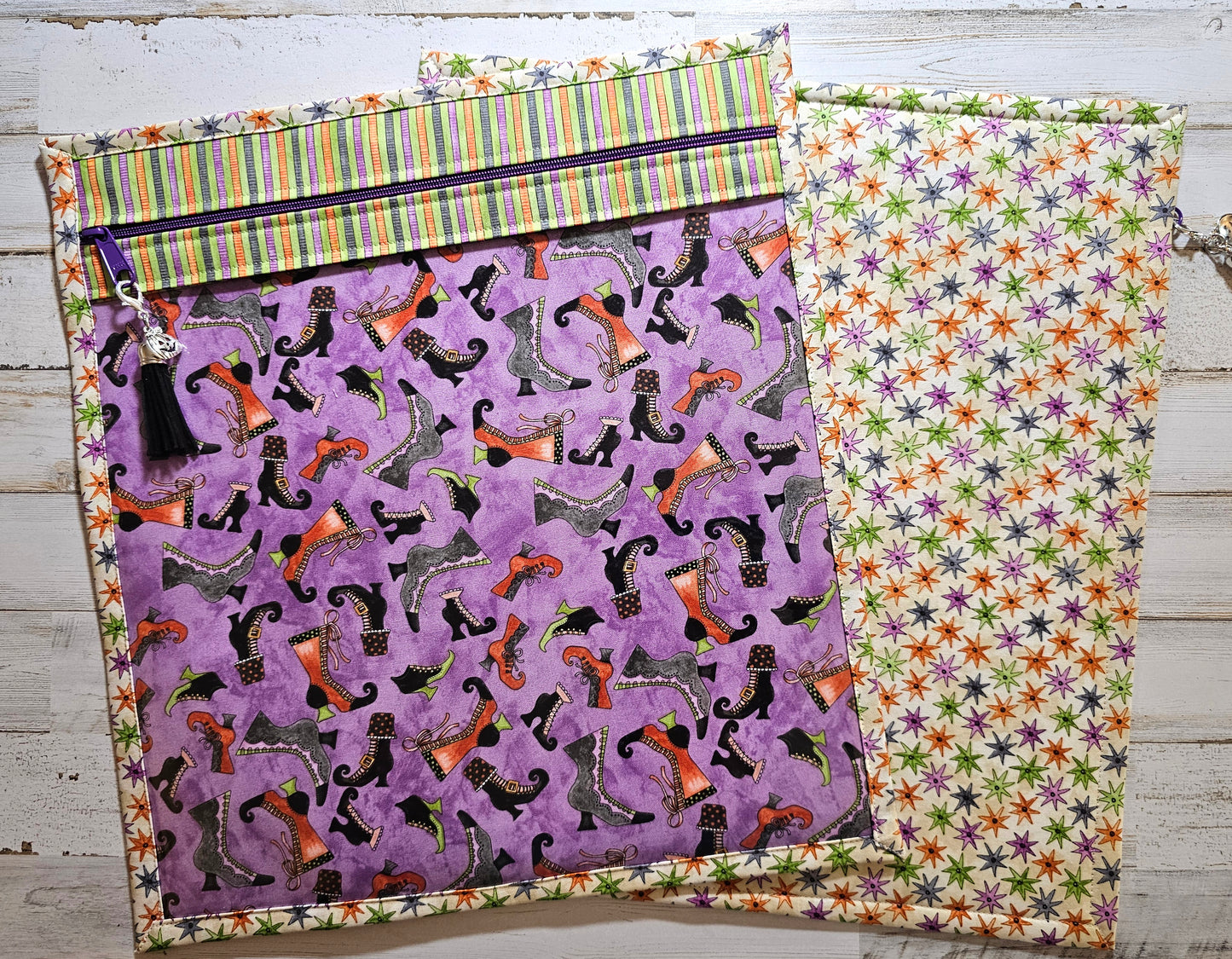 Large Project Bag - 15" x 14" - Vinyl Front - Teresa Kogut "Ghoul Friends"