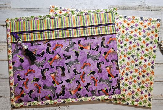 Project Bag 11" x 14" - Teresa Kogut "Ghoul Friends" Fabric