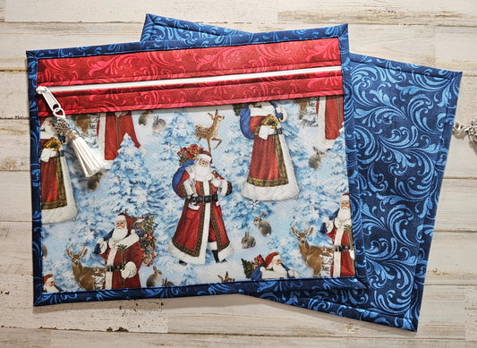 Project Bag 11" x 14" - Vinyl Front - Santa