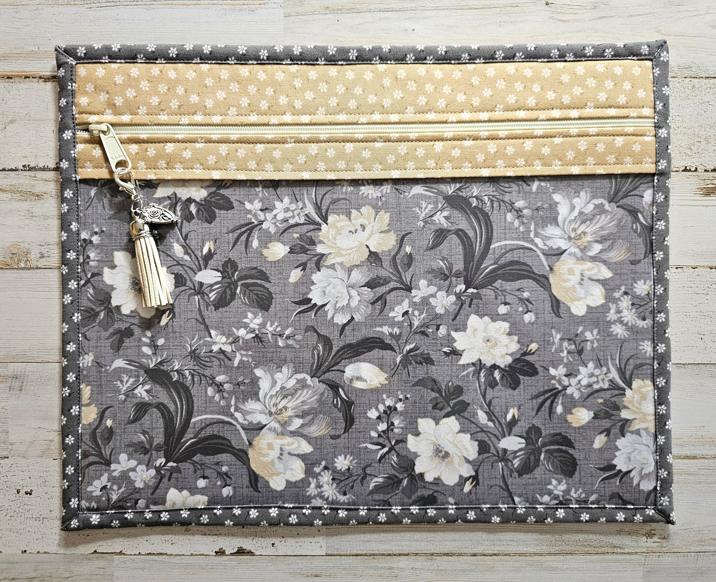Project Bag 11" x 14" - Vinyl Front - Floral - Discounted