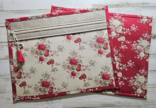 Project Bag 11" x 14" - Vinyl Front - Tilda "Merry Little Christmas"