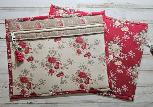 Project Bag 11" x 14" - Vinyl Front - Tilda "Merry Little Christmas"