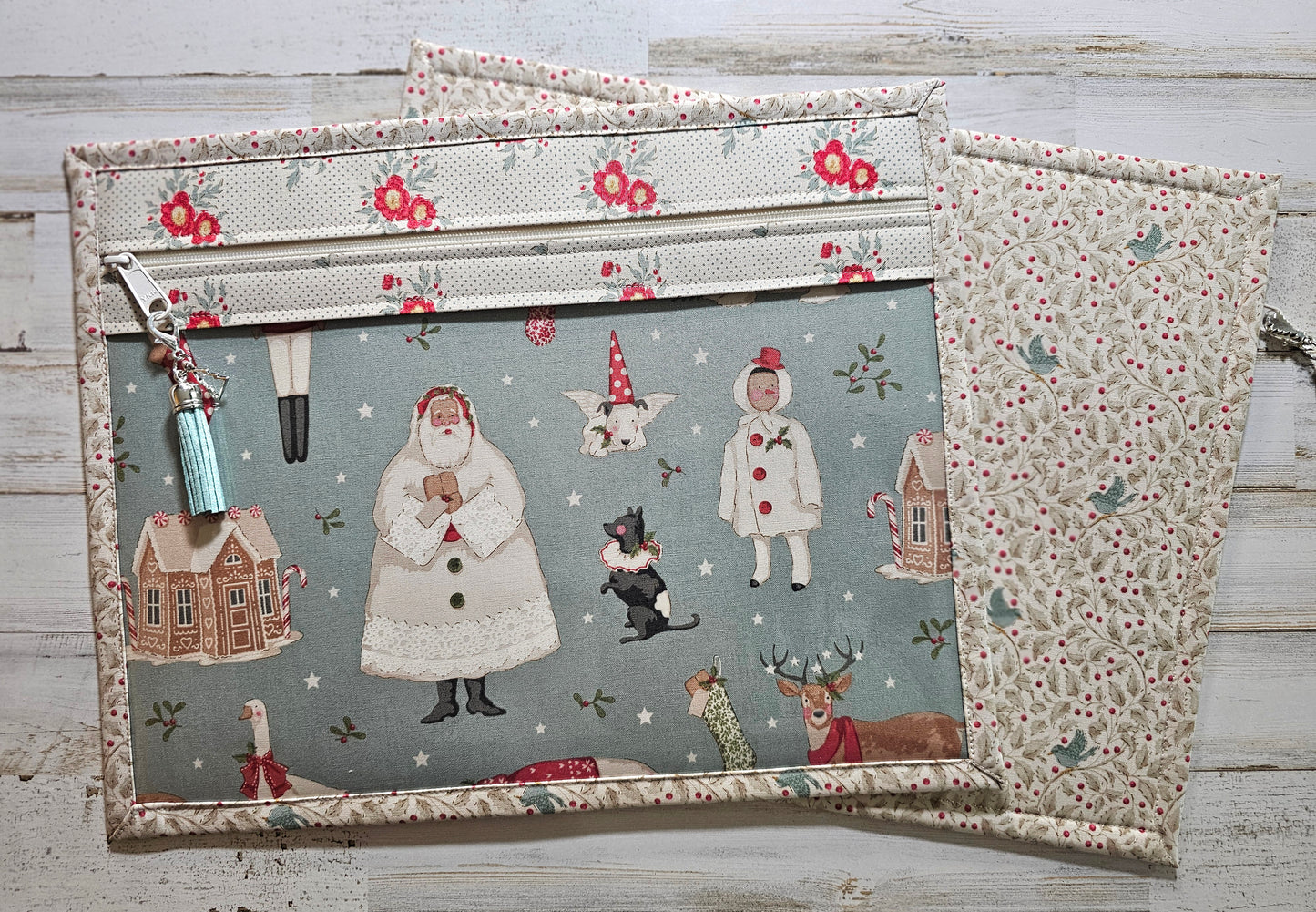 Project Bag 11" x 14" - Vinyl Front - Tilda "Merry Little Christmas"