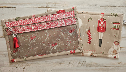 Pouch 6.5" x 11" - Tilda "Merry Little Christmas"