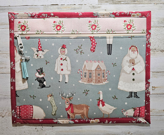 Project Bag 11" x 14" - All Cloth - Tilda "Merry Little Christmas"