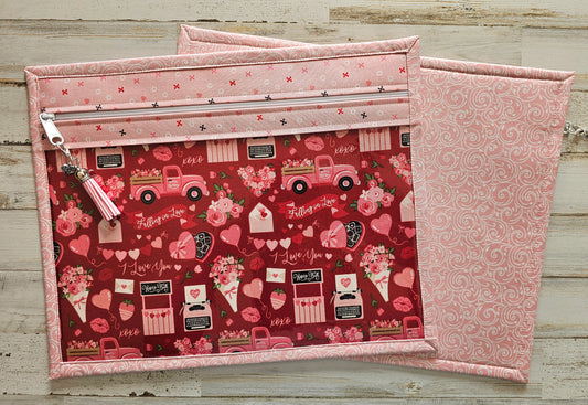 Project Bag 11" x 14" - Vinyl Front - Valentine