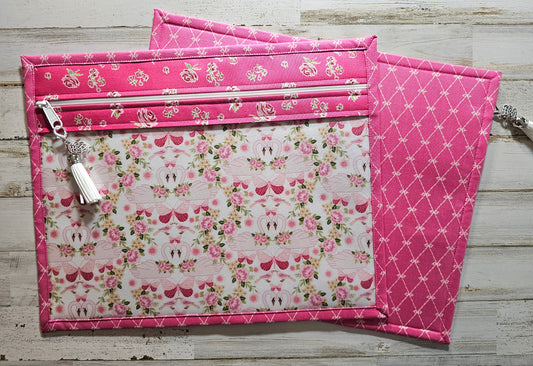 Project Bag 11" x 14" - Vinyl Front - Swans