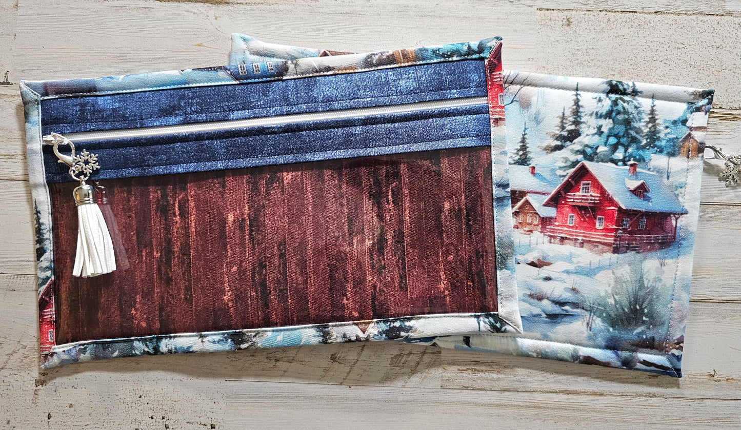 Pouch 6.5" x 11" - Winter Scene