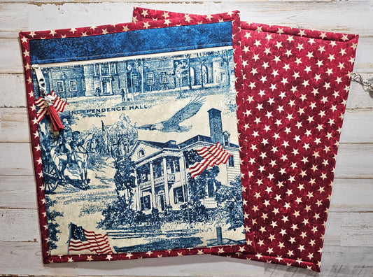 Large Project Bag - 15" x 14" - All Cloth - Patriotic