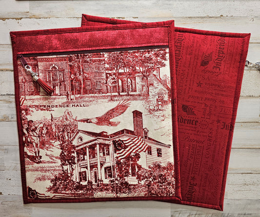 Large Project Bag - 15" x 14" - All Cloth - Patriotic