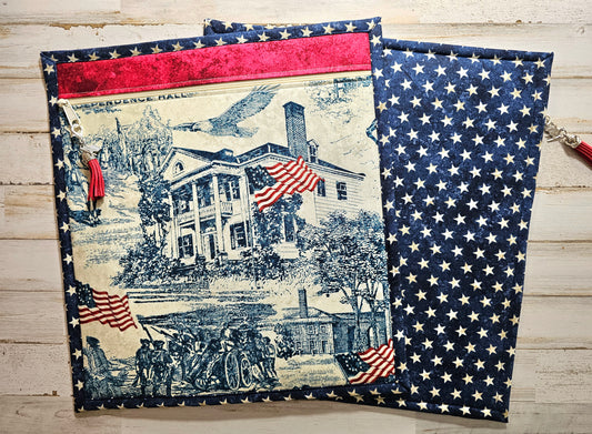 Large Project Bag - 15" x 14" - All Cloth - Patriotic