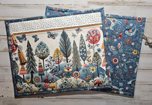 Project Bag 11" x 14" - All Cloth - Trees and Flowers