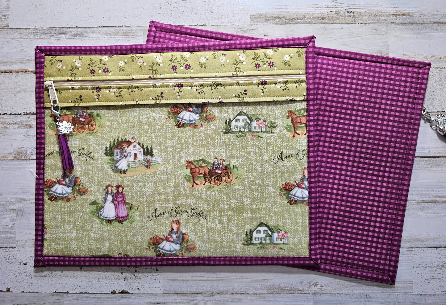 Project Bag 11" x 14" - Vinyl Front - "Anne of Green Gables"