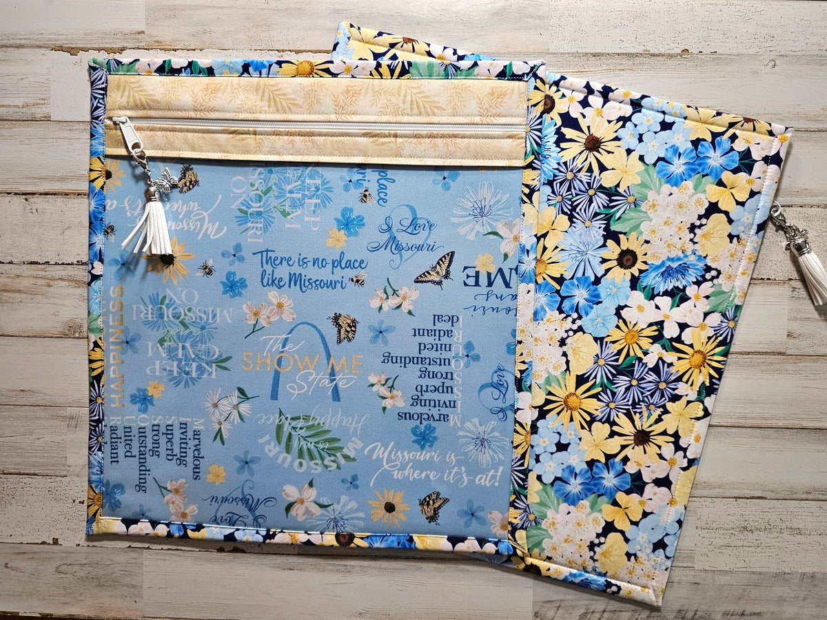Large Project Bag - 15" x 14" - Vinyl Front - "Missouri"