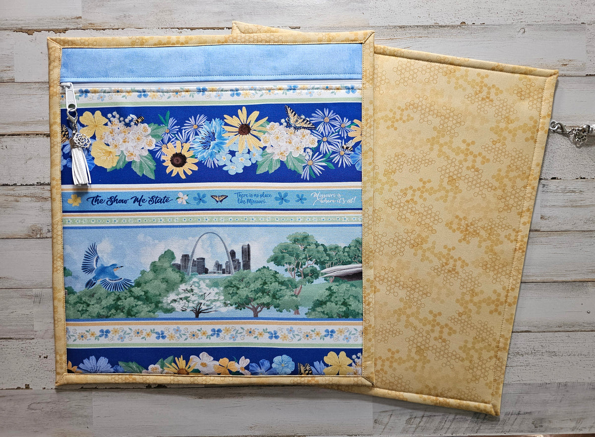Large All Cloth Project Bag - 15" x 14" - "Missouri"
