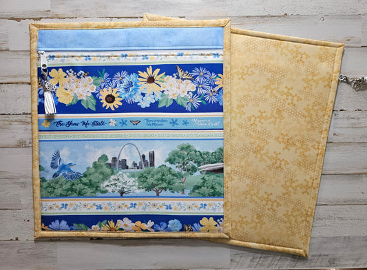 Large All Cloth Project Bag - 15" x 14" - "Missouri"