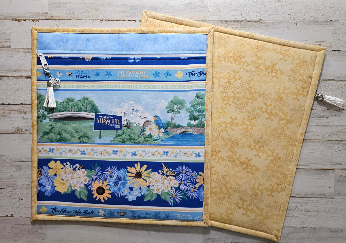 Large All Cloth Project Bag - 15" x 14" - "Missouri"