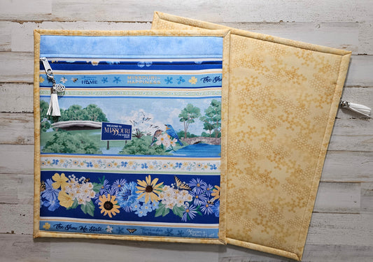 Large All Cloth Project Bag - 15" x 14" - "Missouri"