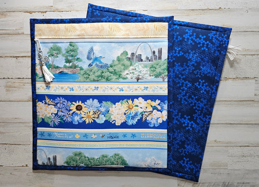 Large All Cloth Project Bag - 15" x 14" - "Missouri"