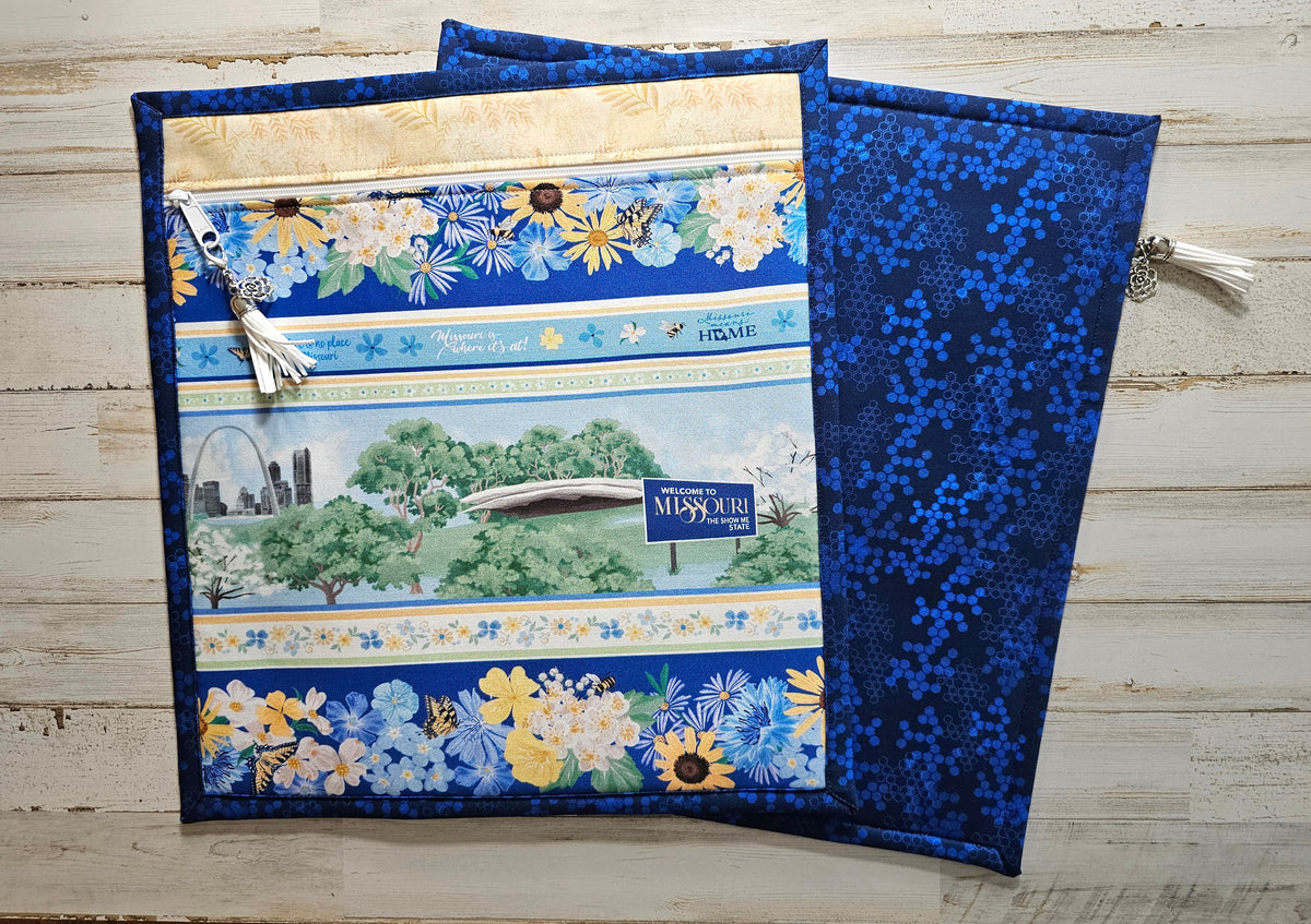 Large All Cloth Project Bag - 15" x 14" - "Missouri"