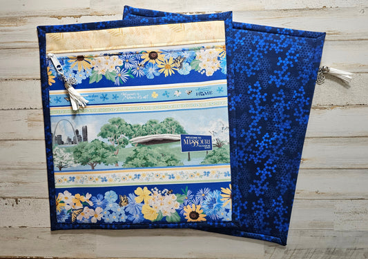 Large All Cloth Project Bag - 15" x 14" - "Missouri"