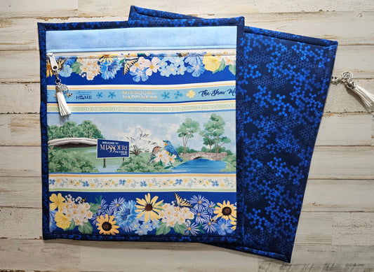 Large All Cloth Project Bag - 15" x 14" - "Missouri"