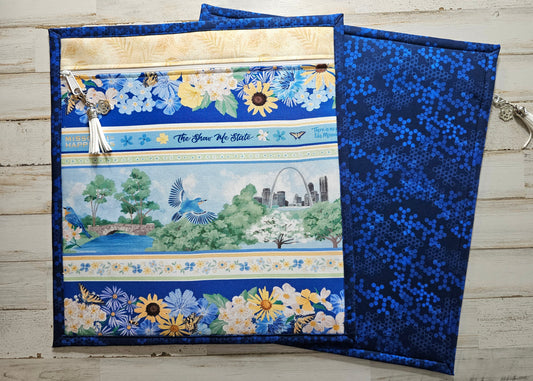 Large All Cloth Project Bag - 15" x 14" - "Missouri"